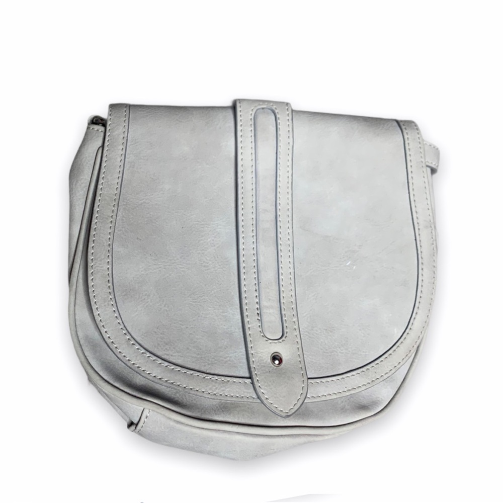 Cute casual gray express crossbody purse.